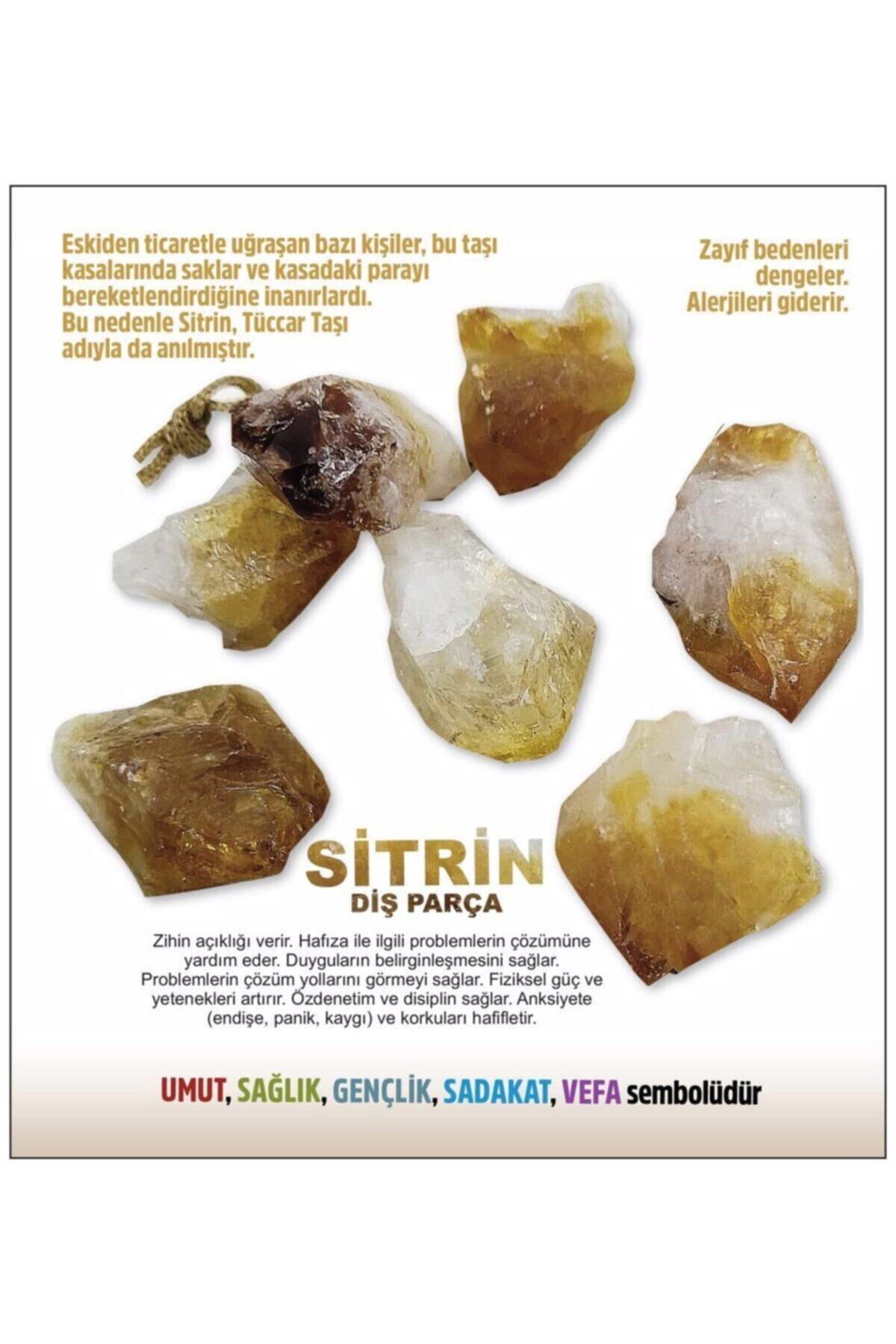 Sertifikalı Doğal Taş Aksesuar - Sitrin (1 Adet Fiyatıdır)