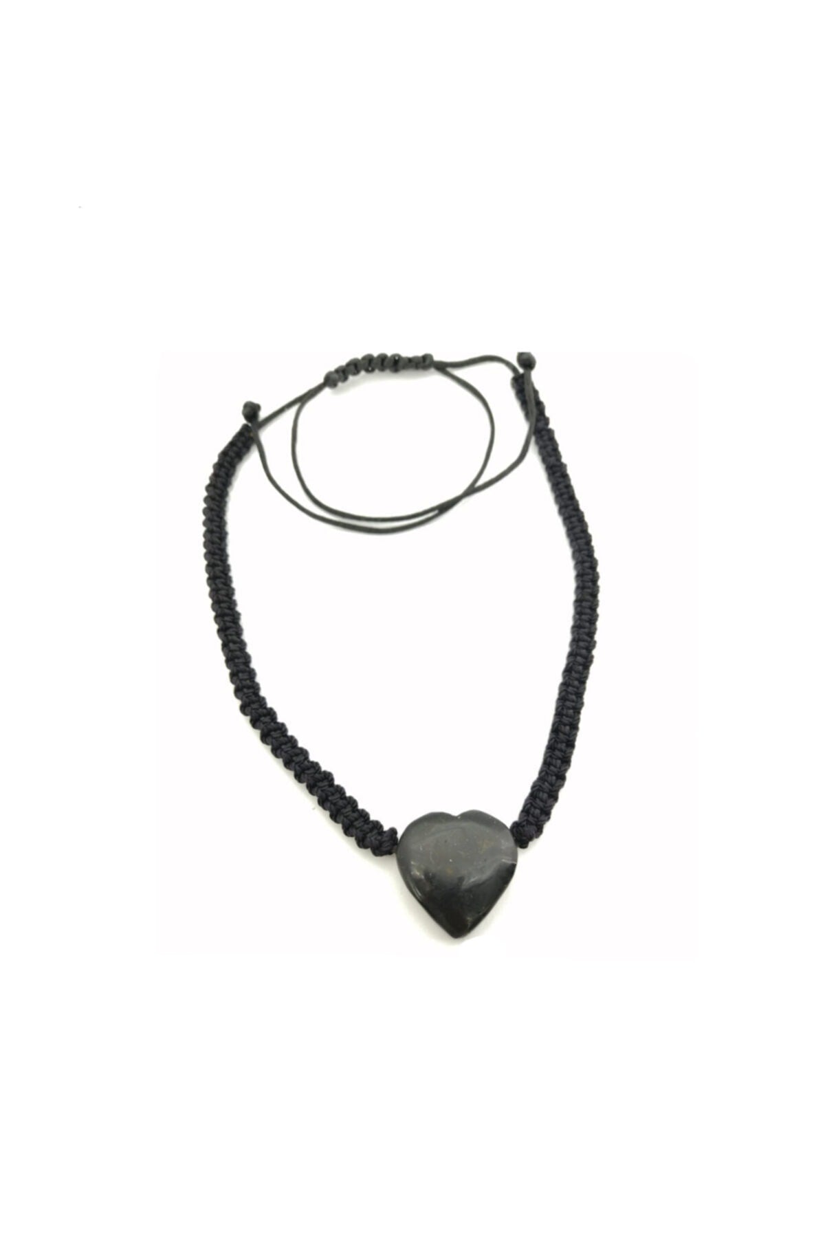 Sertifikalı Shungite Örme Kolye (KALPLİ)