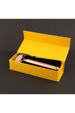 Sertifikalı Pembe Kuvars Doğal Taşı Titreşimli Roller Masaj Aleti 15 X 6 Cm Ma014