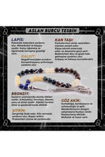 Sertifikalı Aslan Burcu 33'lük Tesbih T110