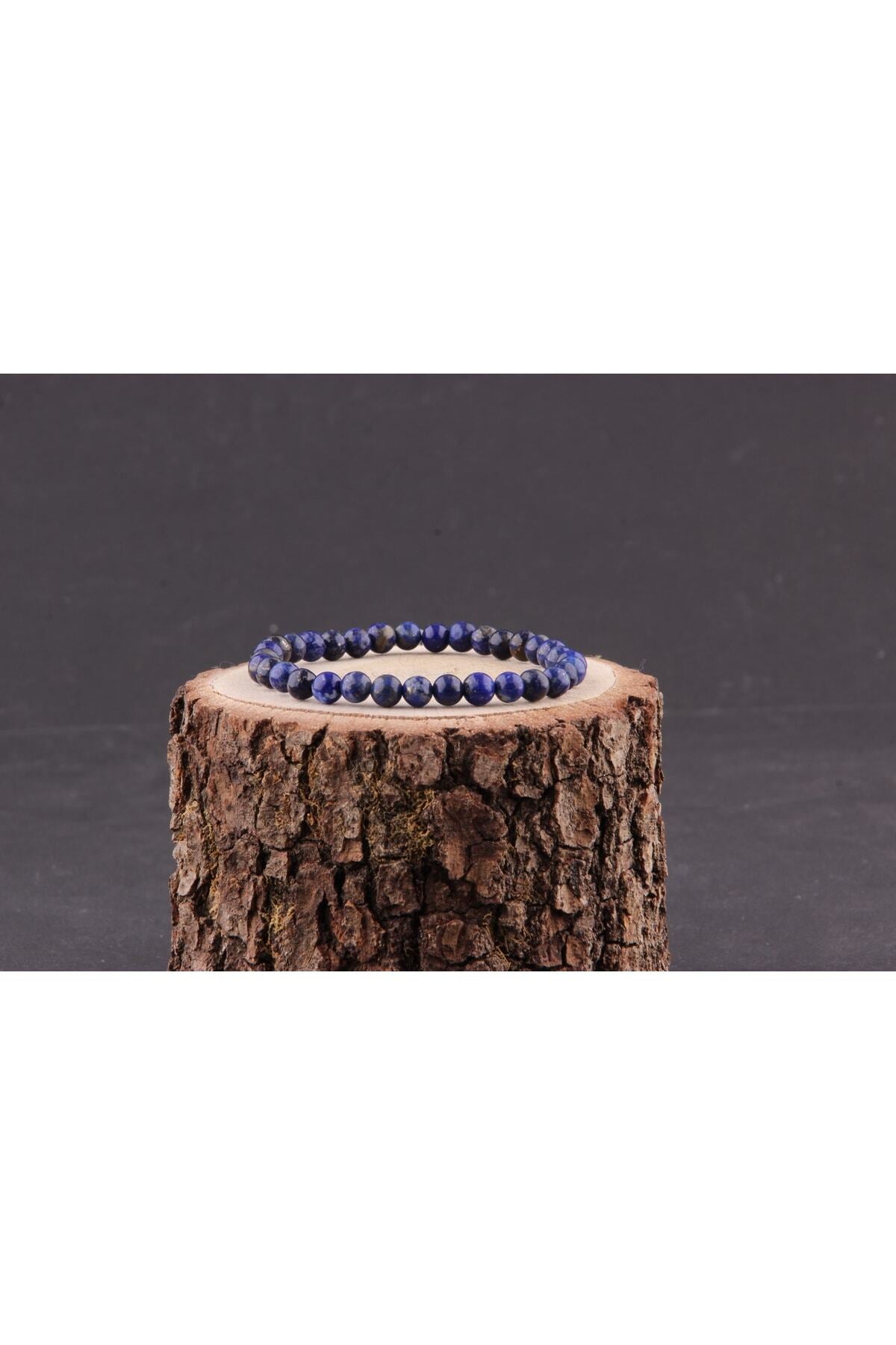 Sertifikalı Lapis Lazuli Doğal Taş Bileklik 6 Mm - B834