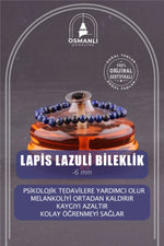 Sertifikalı Lapis Lazuli Doğal Taş Bileklik 6 Mm - B834