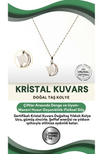 Sertifikalı Kristal Kuvars Doğaltaş Yıldızlı Kolye Ucu, Gümüş Zincirle Birlikte Ku020