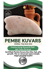 Sertifikalı Pembe Kuvars Doğal Taşı Gua Sha Kaz Ayağı Yüz Ve Vücut Masaj Aleti Ma072