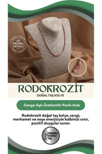 Sertifikalı Rodokrozit Doğal Taşı Kolye