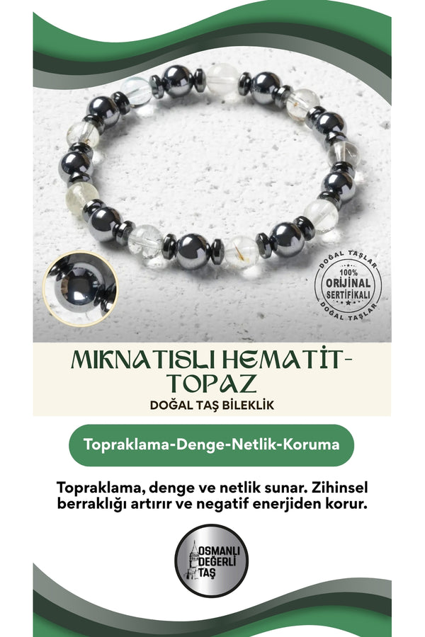 Sertifikalı Mıknatıslı Hematit ve Topaz