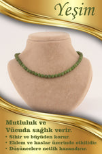 Sertifikalı Yeşim 6mm Kolye (DÜĞÜMSÜZ)