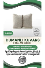 Sertifikalı Dumanlı Kuvars Doğaltaş Bileklik 3-4 Mm, B975