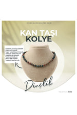 Sertifikalı Kan Taşı Doğaltaş Kolye 8 Mm, M524