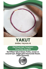 SERTİFİKALI Yakut Doğal Taş Kolye