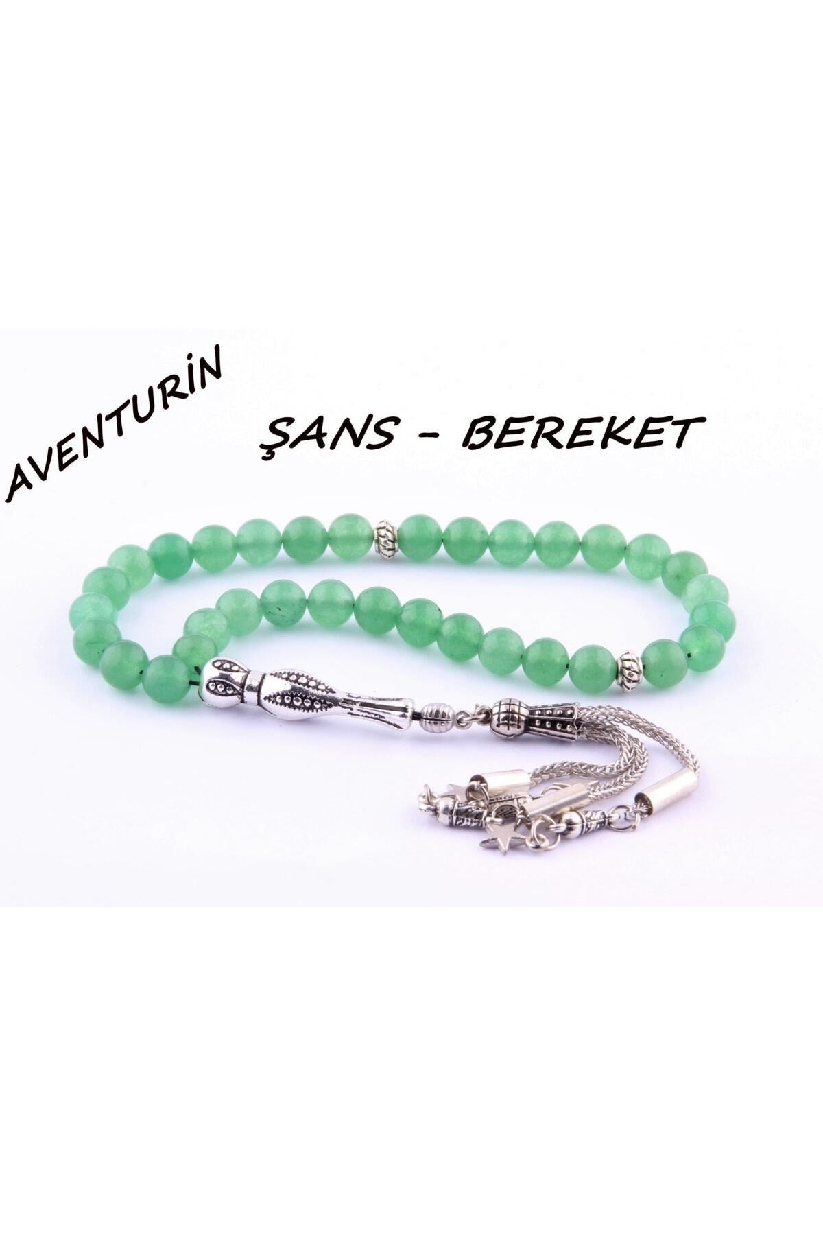 Sertifikalı Aventurin Doğal Taş Tesbih 6mm T173