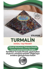 Sertifikalı Turmalin Doğal Taş Piramit No:2 P016