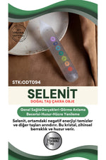 SERTİFİKALI Selenit Doğal Taş Çakra Obje ODT094