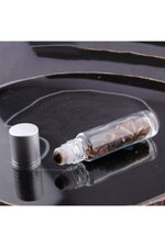 Sertifikalı Kaplan Gözü Taşı Doğal Taş Yüz Ve Cilt Esans Ve Yağ Şişesi - 10 Ml, 8 Cm Metal Kapak