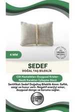 Sertifikalı Sedef Doğaltaş Bileklik 4 Mm, B981