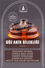 Sertifikalı Göz Akik Doğal Taş Bileklik 6 Mm - B819