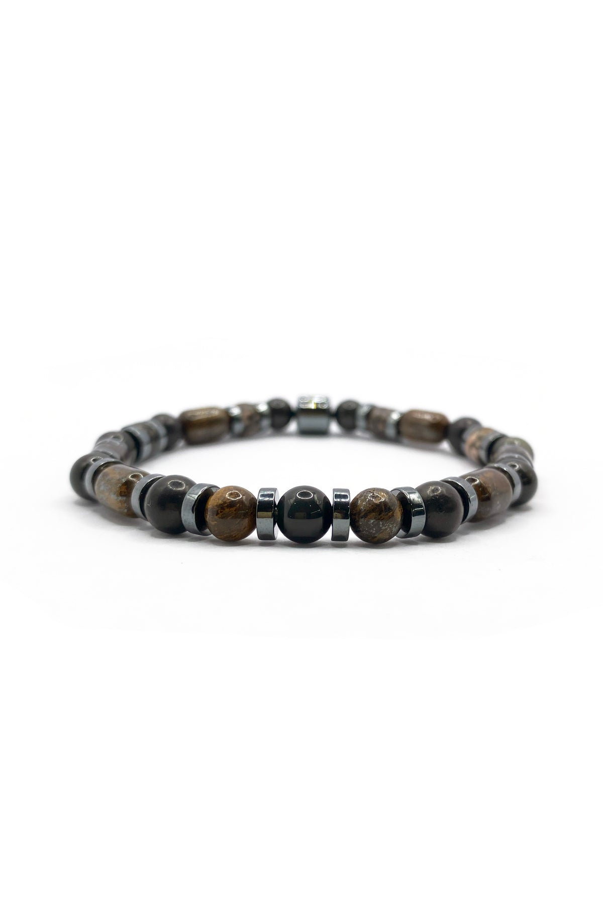 Sertifikalı Hakiki Shungite - Bronzit - Obsidyen - Rodonit - Hematit 6mm Misinalı Doğal Taş Bileklik