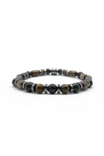 Sertifikalı Hakiki Shungite - Bronzit - Obsidyen - Rodonit - Hematit 6mm Misinalı Doğal Taş Bileklik