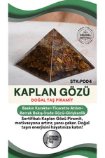 Sertifikalı Kaplan Gözü Doğal Taş Piramit No: 1 P004