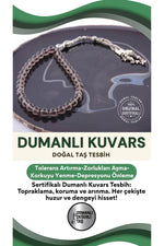 Sertifikalı Dumanlı Kuvars Doğal Taş Tesbih T174