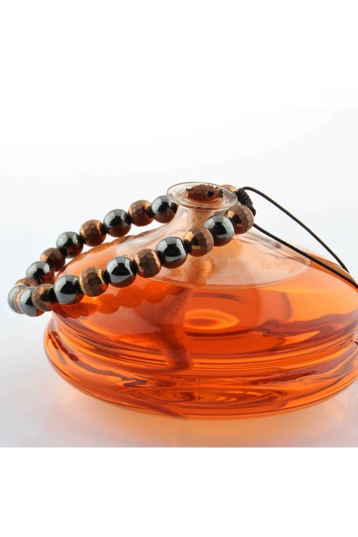 Sertifikalı Kahverengi - Siyah Hematit Doğal Taşı Bileklik - 8 Mm