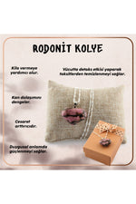 Sertifikalı Rodonit Kalpli Kolye Ucu (GÜMÜŞ ZİNCİR HEDİYE)