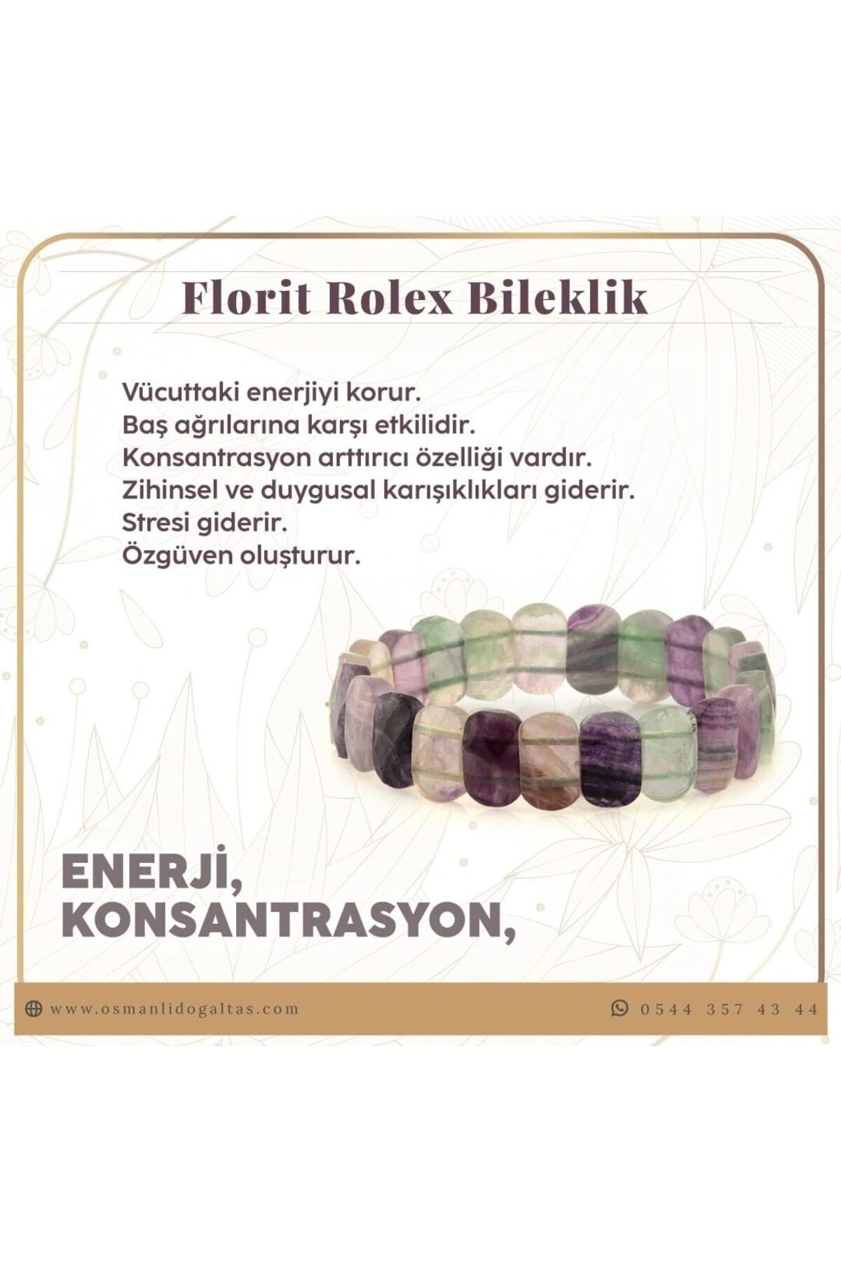 Florit Doğal Taş Rolex Bileklik B722