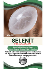 Sertifikalı Selenit Doğal Taş Elips Tabak No:5 P077