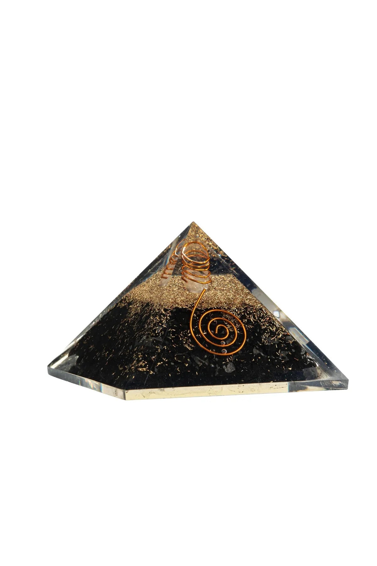Siyah Turmalin Doğal Taş Organit Piramit - 6cm