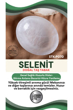 Sertifikalı Selenit Doğal Taş Elips Tabak No:1 P070