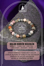 Aslan Burcu Doğal Taş 8mm Bileklik