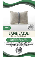 Sertifikalı Lapis Lazuli Doğaltaş Bileklik 4 Mm, B980