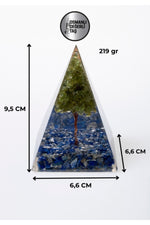 Sertifikalı Lapis Lazuli-Zebercet Doğal Taş Piramit P037