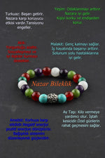 Sertifikalı Nazar Bileklik 8 Mm- Yeşim-akik-ay Taşı-ametist-turkuaz-malakit