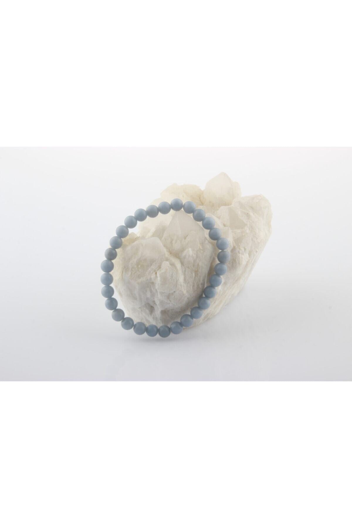 Sertifikalı Angelite Bileklik 6 Mm