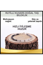 Sertifikalı Rutilli Kuvars Doğal Taş Bileklik 3 Mm - B815