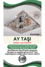 Sertifikalı Ay Taşı Doğal Taş Piramit No:1 P008