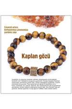 Sertifikalı Kaplan Gözü-doğaltaş Bileklik-8mm- B302