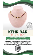Sertifikalı Kehribar (fosilleşmiş Çam Reçinesi) Kolye M395