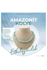 Sertifikalı Amazonit Doğaltaş Kolye 8 Mm, M504