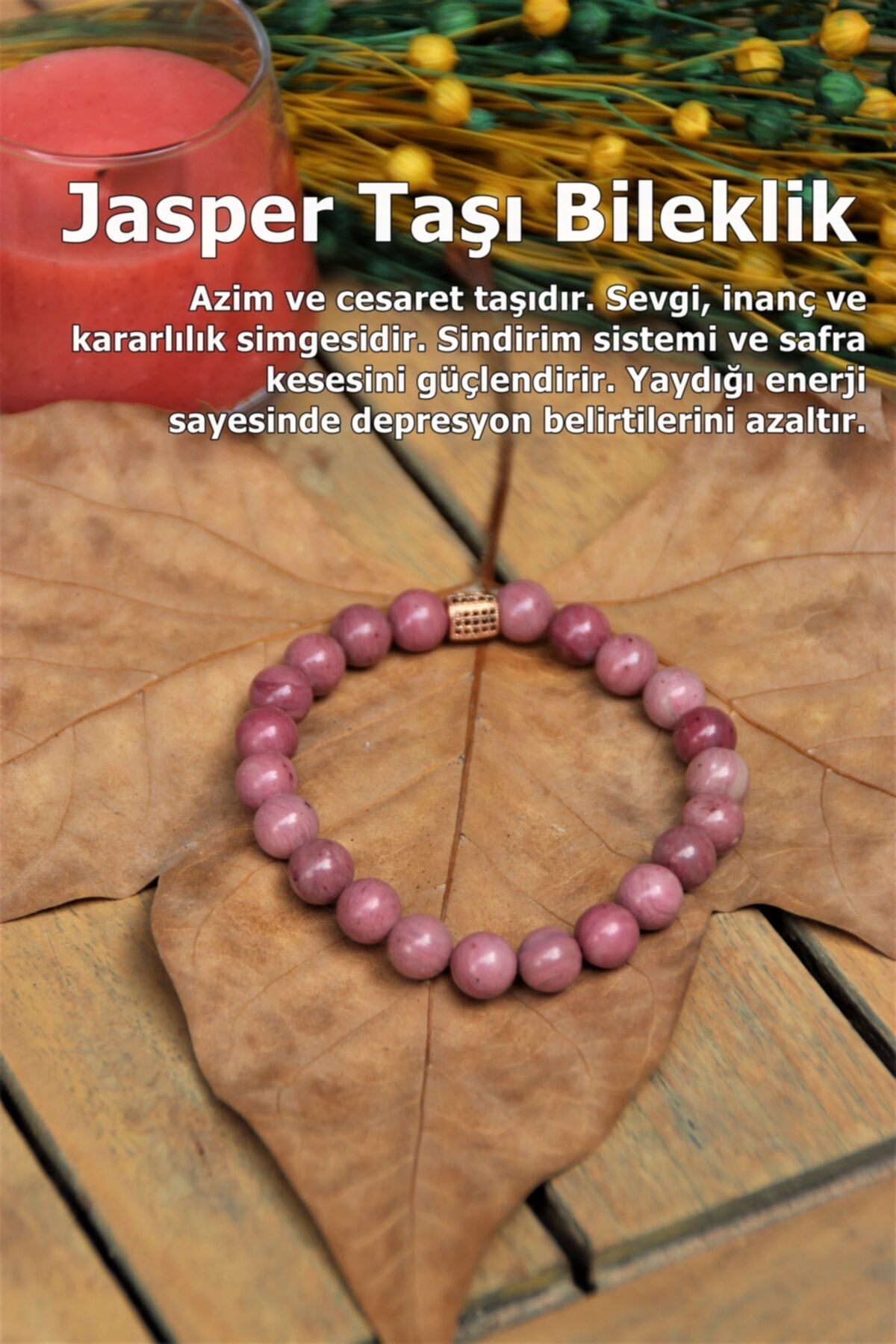 Sertifikalı Jasper Taşı Bileklik
