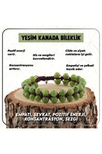 Sertifikalı Yeşim Kanada Doğal Taş Bileklik - 6 Mm B658