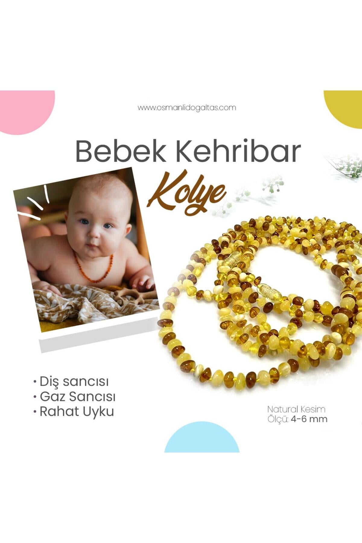 Sertifikalı Bebek Kehribar Kolye M066
