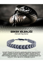Hematit Doğal Taş Erkek Bilekliği Model 1