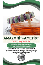 Sertifikalı Amazonit-ametist Roleks Bileklik