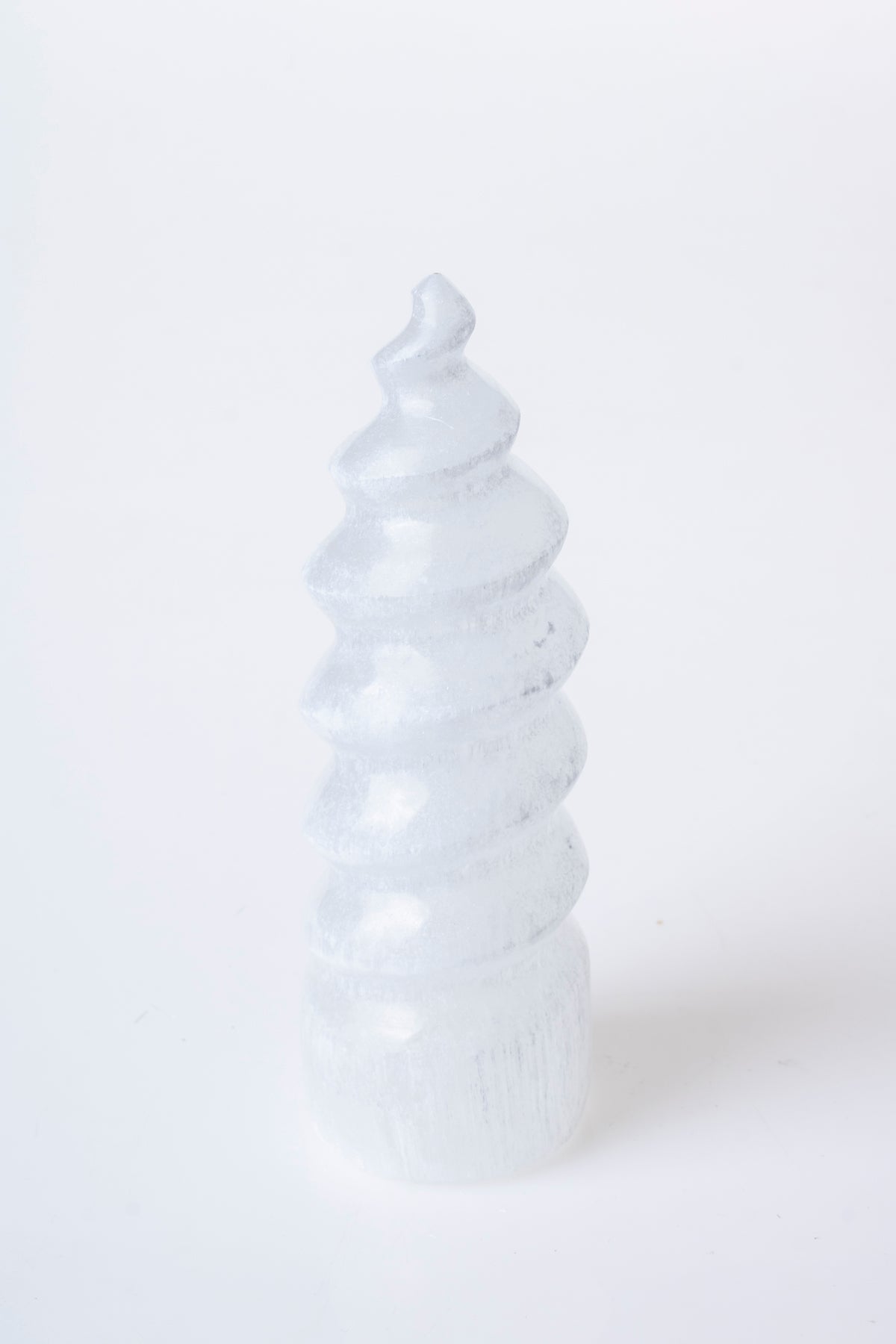 SERTİFİKALI Selenit Spiral Doğal Taş Obje ODT076