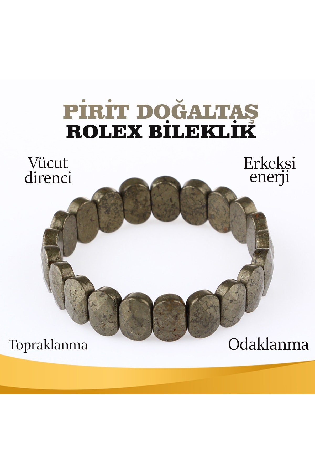 Sertifikalı Prit Doğaltaş Roleks Bileklik 15 Mm, B900