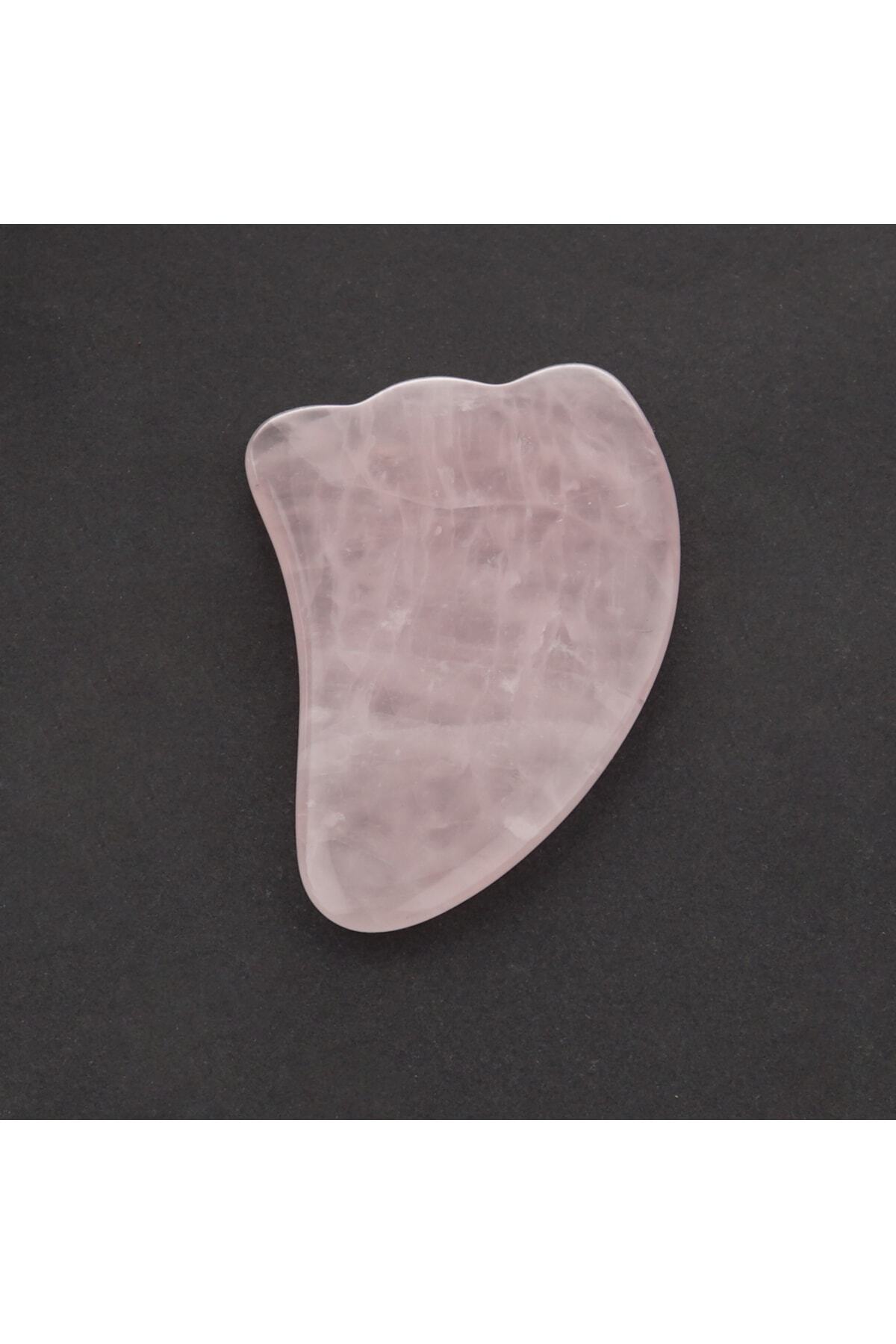 Sertifikalı Pembe Kuvars Doğal Taşı Gua Sha Kaz Ayağı Yüz Ve Vücut Masaj Aleti Ma072