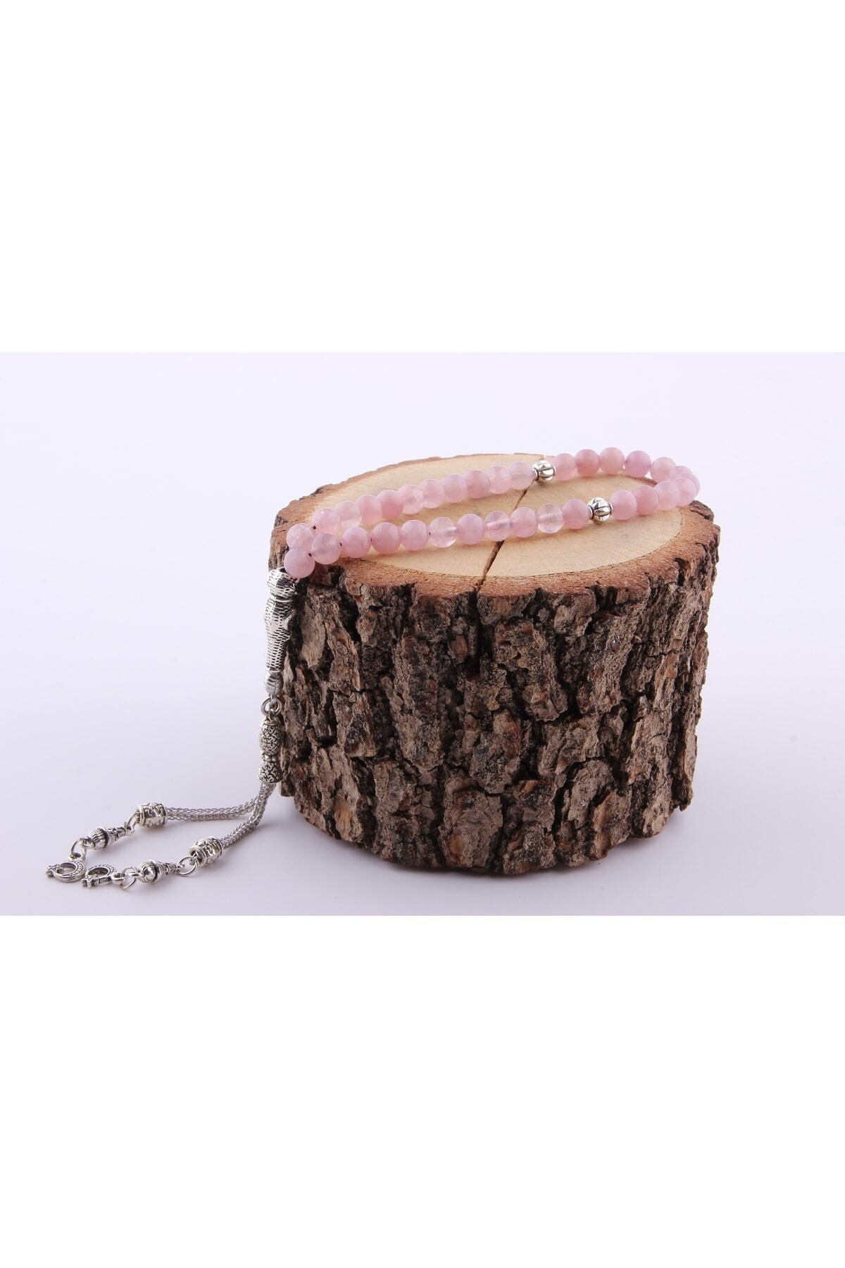 Sertifikalı Pembe Kuvars Doğaltaş Tesbih 6 Mm, T209