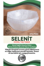 Sertifikalı Selenit Doğal Taş Altıgen Tabak P065